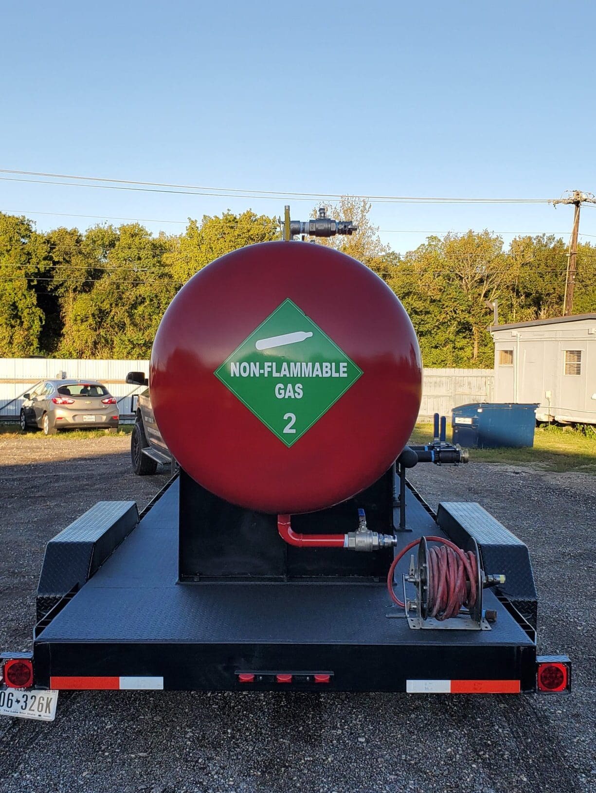 SEFFF Systems Fire Fighting Foam tanks mounted to flat bed trailer